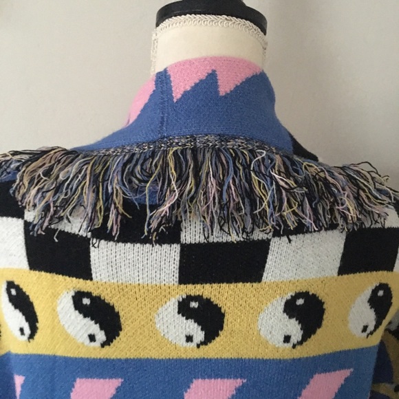 Dressed In LALA Wonderstruck Luxe Fringe Cardigan Size S/M Oversized Ultra Soft - Picture 7 of 16